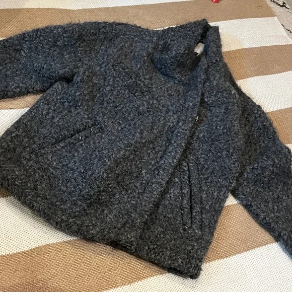 IRO Argane Wool-Blend Knit Jacket - Dark Grey 34 - Picture 2 of 7